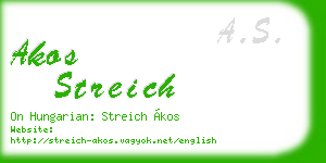 akos streich business card