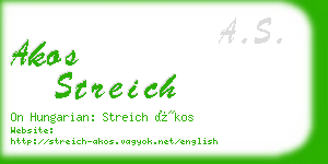 akos streich business card